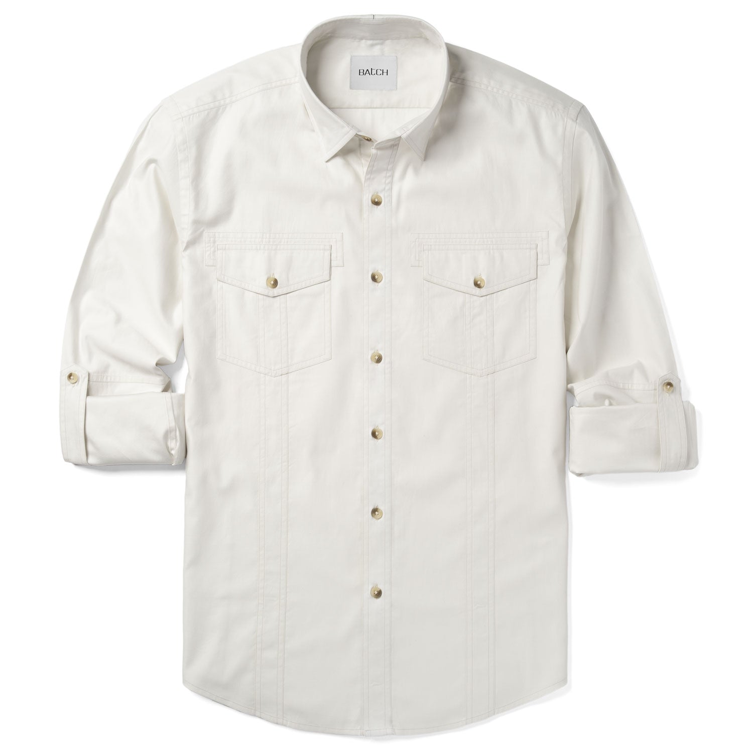 Explorer Utility Shirt – Light Stone Cotton Poplin