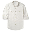 Batch Explorer Men's Utility Shirt In Light Stone Cotton Poplin With Sleeves Rolled