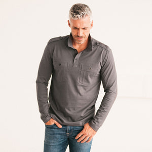 Finisher Pullover Shirt –  Slate Gray Cotton Jersey