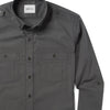 Batch Finisher Utility Men's Shirt In Slate Gray Stretch Poplin Close-up