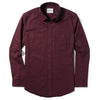 Fixer Two Pocket Men's Utility Shirt In Dark Burgundy Cotton Slub Twill