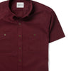 Fixer Short Sleeve Utility Shirt – Dark Burgundy Cotton Twill