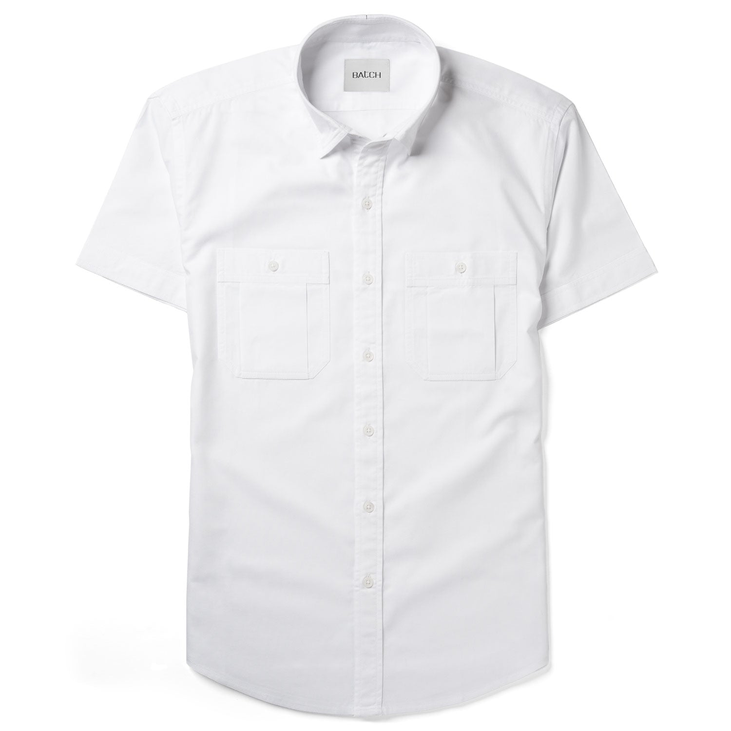 Fixer Short Sleeve Utility Shirt – Pure White Cotton Oxford