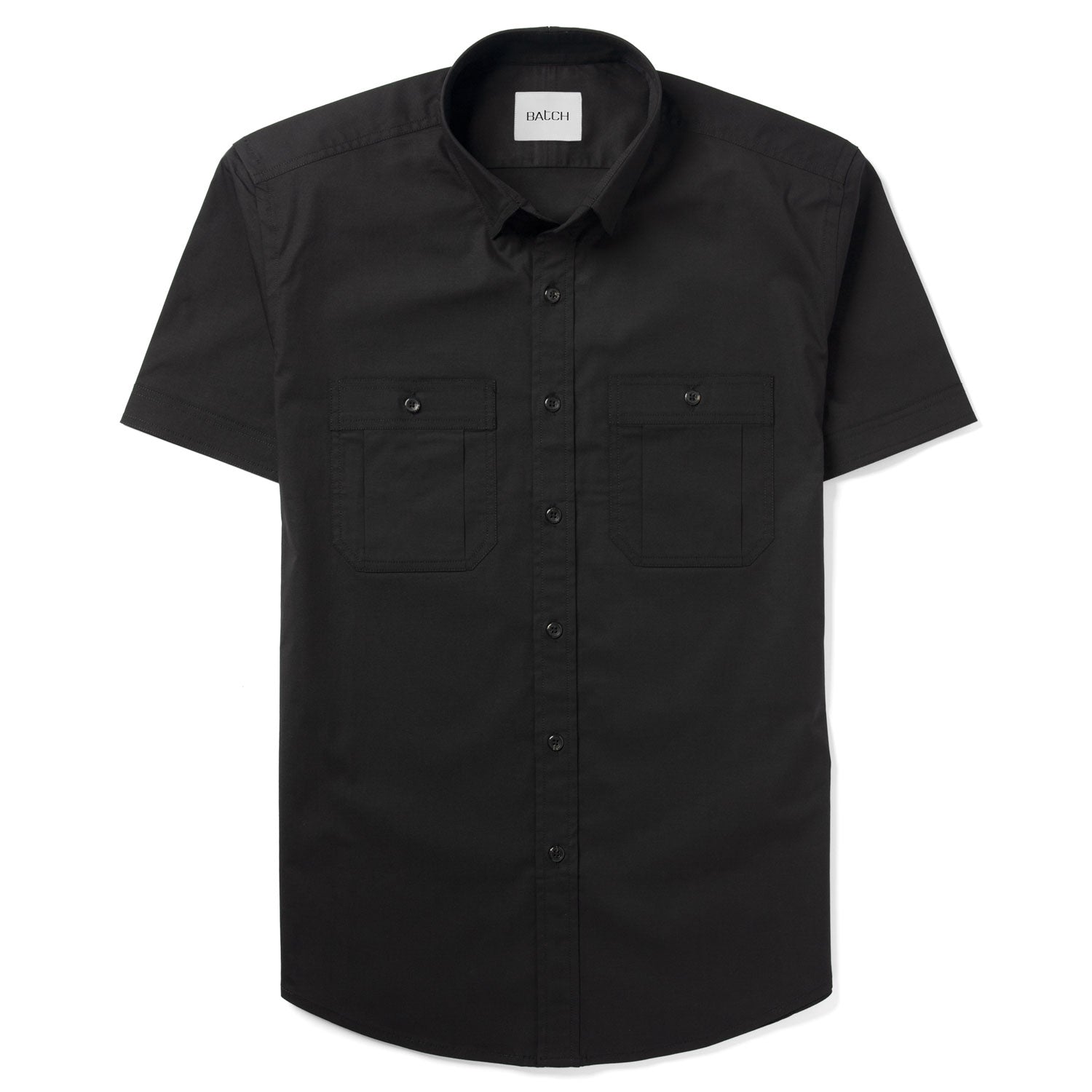 Fixer Short Sleeve Utility Shirt – Black Cotton Twill