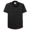 Batch Fixer Short Sleeve Utility Shirt in Black Cotton Poplin Image