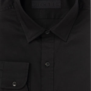 Focul - Black Zero Shirt With White Line Detail
