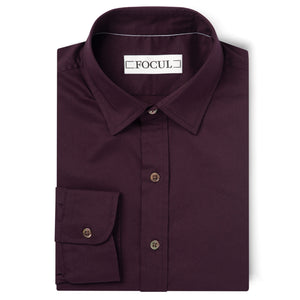 Focul - Burgundy Zero Shirt With White Line Detail
