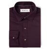 Focul - Burgundy Point Shirt With Button Detail