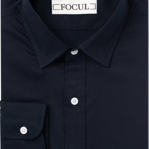 Focul - Dark Navy Dot Shirt With Button Detail