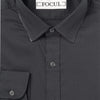 Focul - Slate Gray Line Shirt With Collar Edge Detail