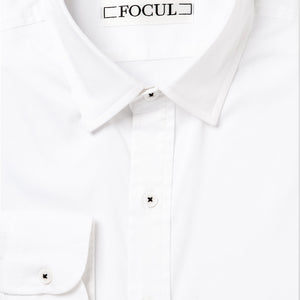 Focul - White Point Shirt With Button Detail