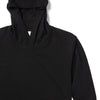 Batch Men's Essential T-Hoodie – Black Cotton Jersey Image Hood Close Up