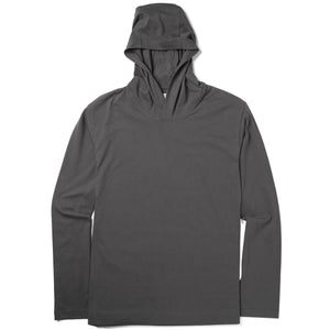 Batch Men's Essential T-Hoodie – Slate Gray Cotton Jersey Image