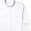 Batch Men's Constructor Knit Utility Shirt White Cotton Poly Pique Image Close Up of Pocket