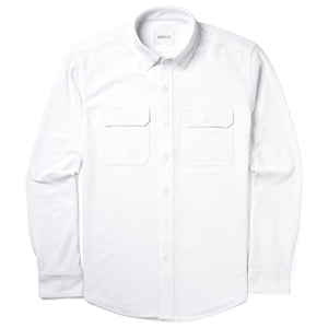 Batch Men's Constructor Knit Utility Shirt White Cotton Poly Pique Image