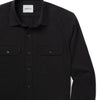 Batch Men's Constructor Knit Utility Shirt Black Cotton Jersey Close Up Image of Pocket
