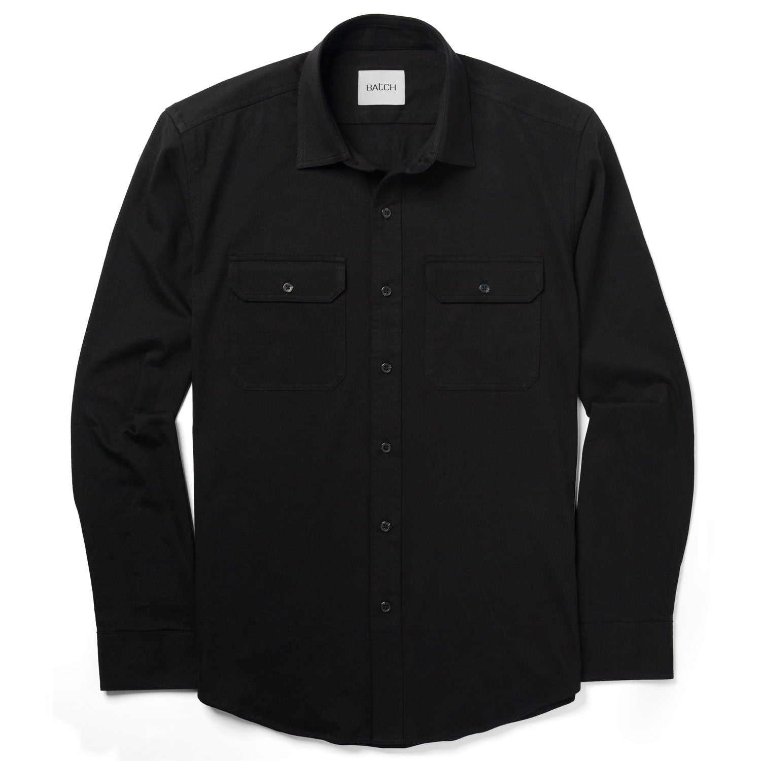 Constructor Knit Utility Shirt – Black Cotton Jersey