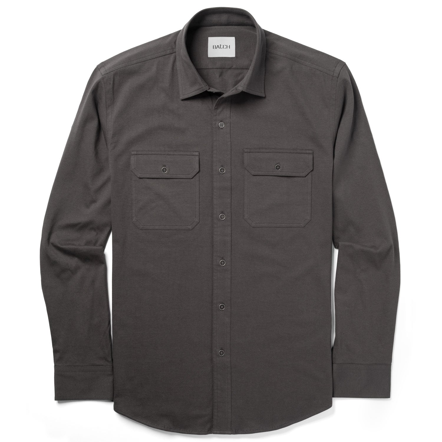 Constructor Knit Utility Shirt – Slate Gray Cotton Jersey