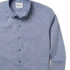 Batch Men's Essential Casual Shirt - Navy Blue Cotton Oxford Image Close Up
