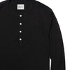 Essential WB Henley Shirt –  Black Cotton Jersey