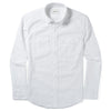 Maker Two Pocket Men's Utility Shirt In Clean White Cotton Oxford