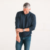 Batch Men's Essential Sweatshirt – Navy French Terry Image On Body