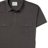 Batch Men's Constructor Short Sleeve Polo Shirt – Slate Gray Cotton Jersey Image Pocket Close Up