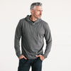 Batch Men's Essential T-Hoodie – Slate Gray Cotton Jersey Image On Body