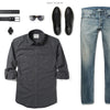 Fixer Two Pocket Men's Utility Shirt In Slate Gray Ways To Wear With Medium Denim