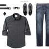 Fixer Two Pocket Men's Utility Shirt In Slate Gray Ways To Wear With Dark Denim
