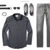 Editor Two Pocket Men's Utility Shirt In Slate Gray Ways To Wear With Gray Denim