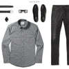 Maker Two Pocket Men's Utility Shirt In Smoke Gray Ways To Wear With Black Denim